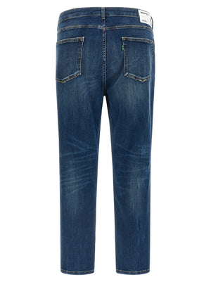 Department 5 Blaue Cropped Jeans aus Baumwolle