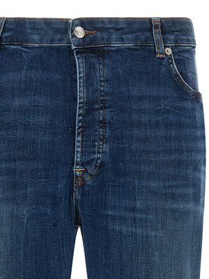 Department 5 Blaue Cropped Jeans aus Baumwolle