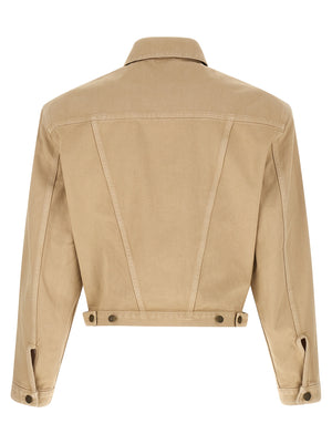 Entire Studios Beige Cotton Denim Jacket