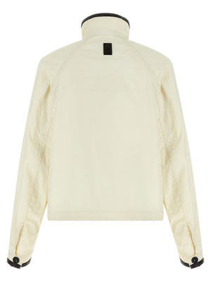 Ferragamo Weiße Leinen-Maxijacke