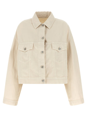 Brunello Cucinelli Beige Cotton Denim Jacket