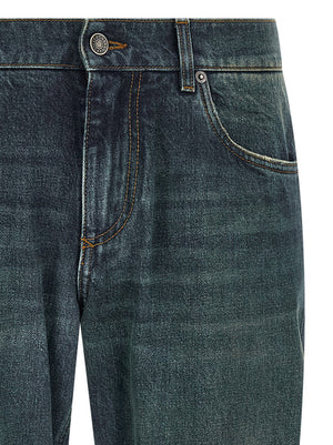 Dolce & Gabbana Blaue Jeans aus Baumwolle im geraden Schnitt