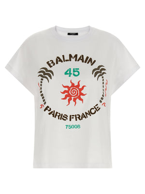 Balmain Weißes Baumwoll-T-Shirt