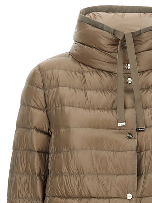 Herno Braune Polyamid-Jacke in voller Länge