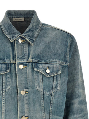 Fear Of God Blaue Jeansjacke aus Baumwolle