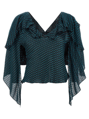 Kiko Kostadinov Blaue Modal-Bluse