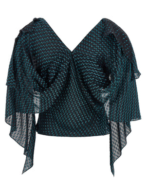 Kiko Kostadinov Blaue Modal-Bluse