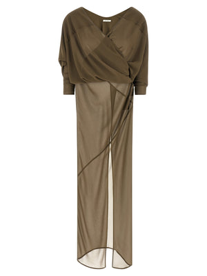 Entire Studios Zweifarbige Polyester-Maxikleid