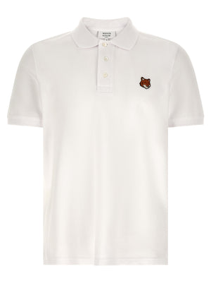 Maison Kitsuné Weißes Poloshirt aus Baumwolle