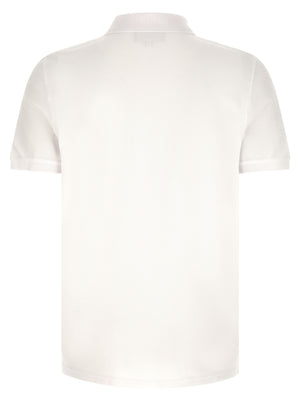 Maison Kitsuné Weißes Poloshirt aus Baumwolle