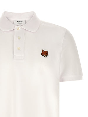 Maison Kitsuné Weißes Poloshirt aus Baumwolle