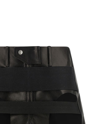 Rick Owens Langer Rock aus schwarzem Kalbsleder