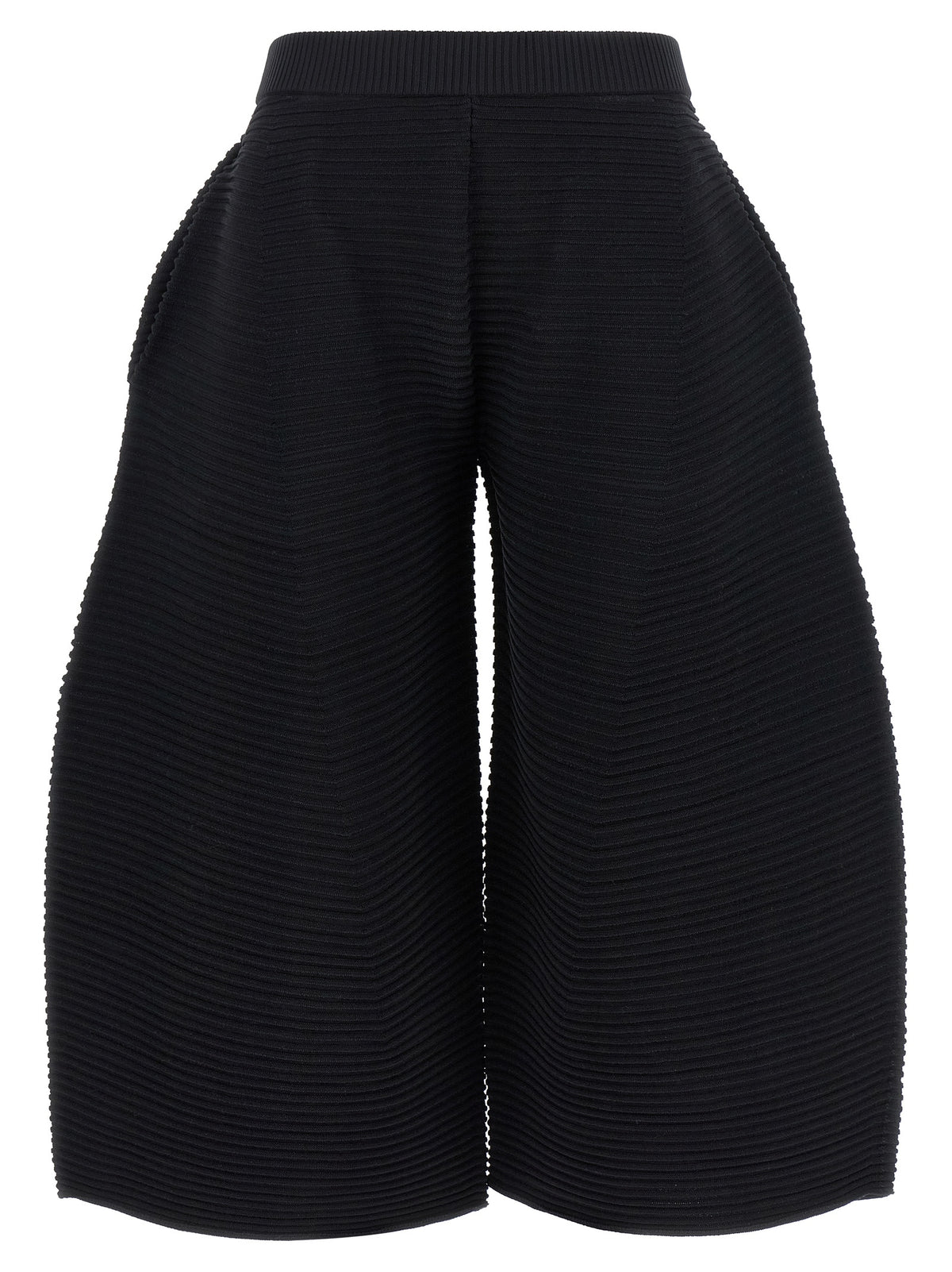 Issey Miyake Schwarze Cropped Hose aus Polyester