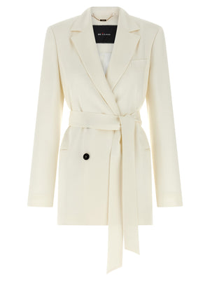 Kiton Weißer Seidenblazer