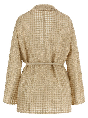 Brunello Cucinelli Beige Seidenblazer