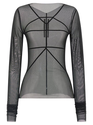 Rick Owens Schwarzer Nylon-Cardigan