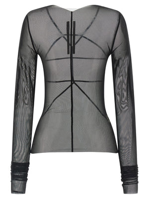 Rick Owens Schwarzer Nylon-Cardigan