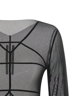 Rick Owens Schwarzer Nylon-Cardigan