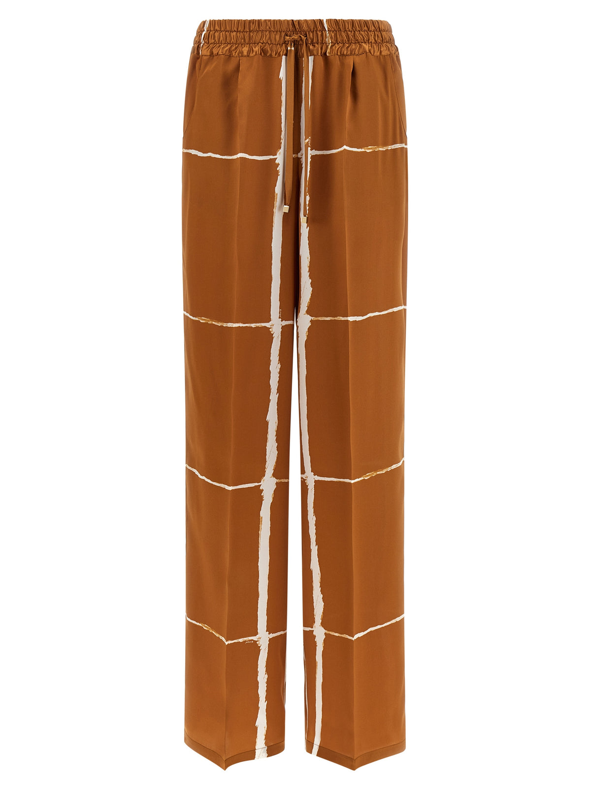 Kiton Braune Seidenhose Lässig