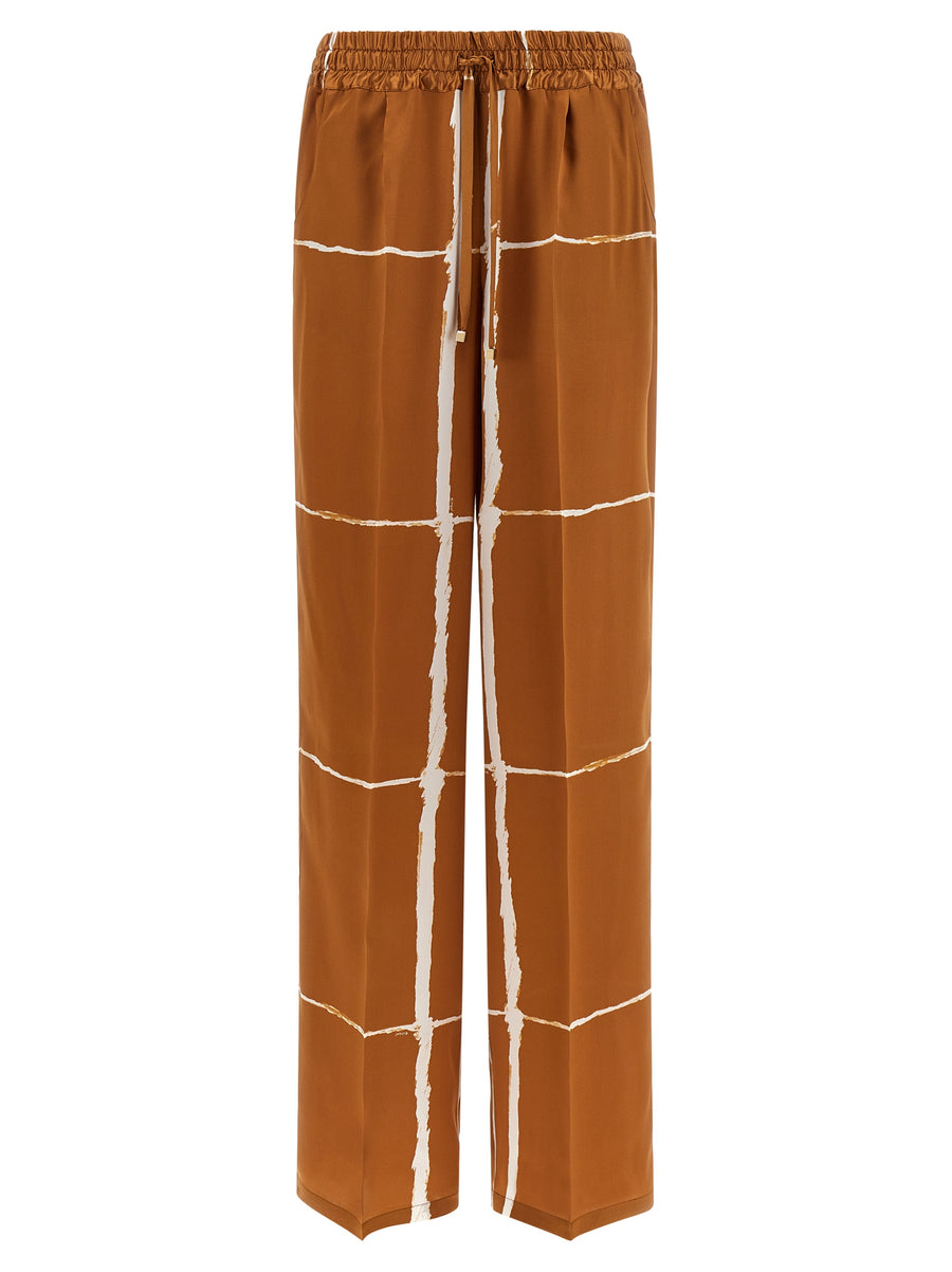 Kiton Braune Seidenhose Lässig