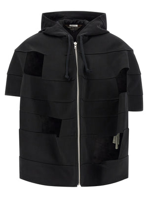 Comme Des Garçons Schwarze Woll-Shell-Jacke
