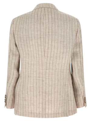 Brunello Cucinelli Grauer Leinenblazer
