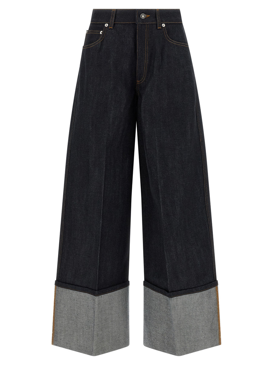 Givenchy Blaue Baumwoll-Jeans mit ausgestelltem Bein