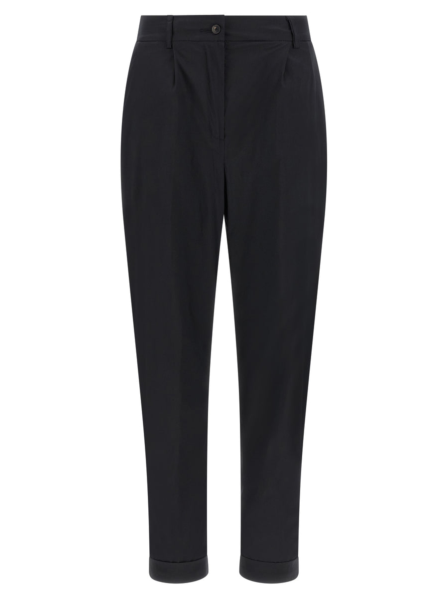 Kiton Schwarze Baumwoll-Freizeithose