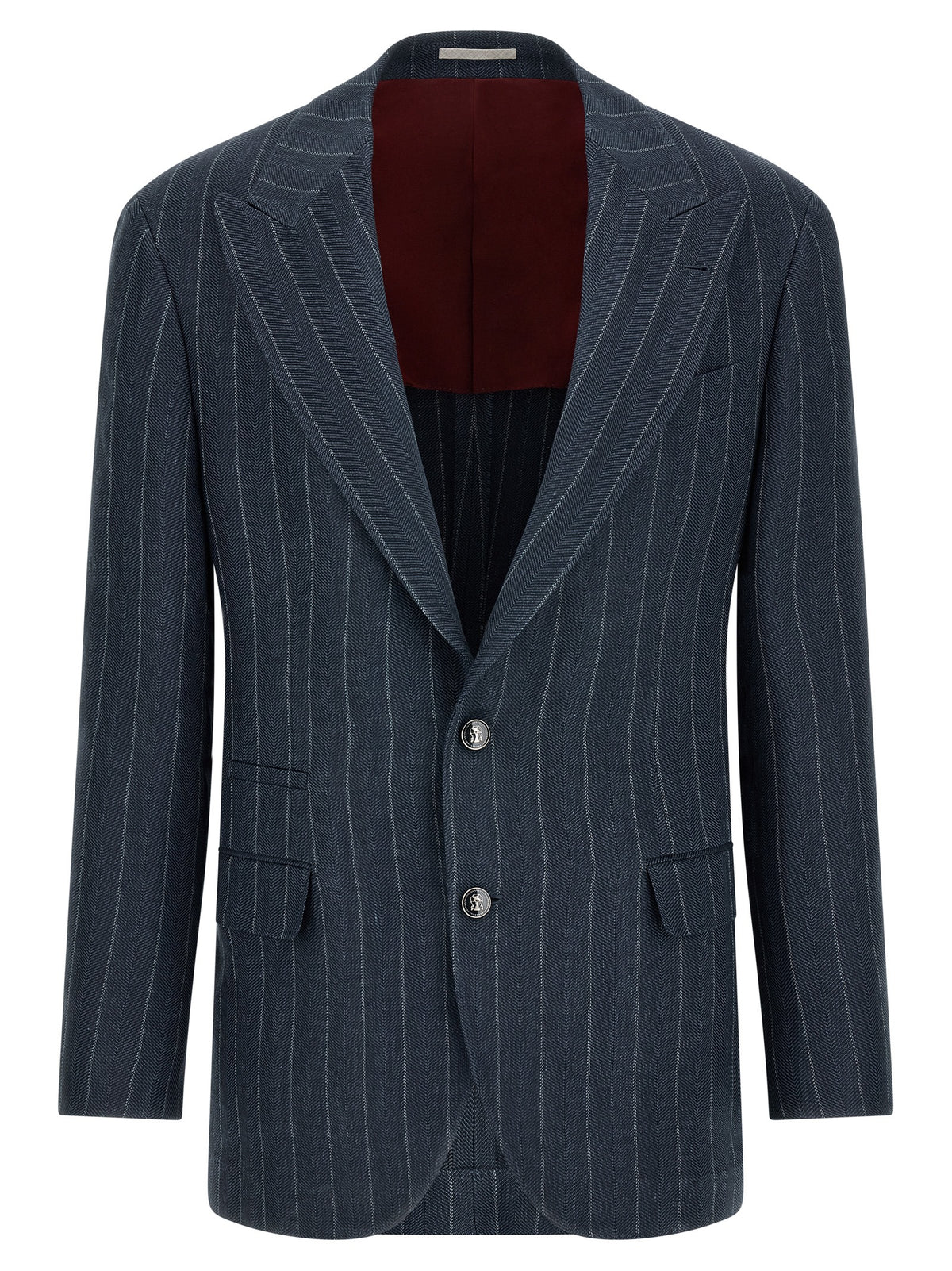 Brunello Cucinelli Blauer Hanf-Blazer