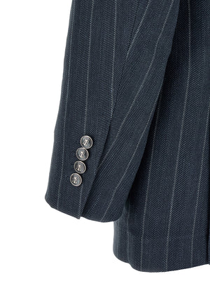 Brunello Cucinelli Blauer Hanf-Blazer