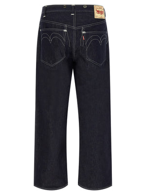 Junya Watanabe Blaue Jeans aus Baumwolle im geraden Schnitt