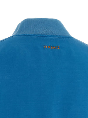 Versace Blauer Seidenbomber