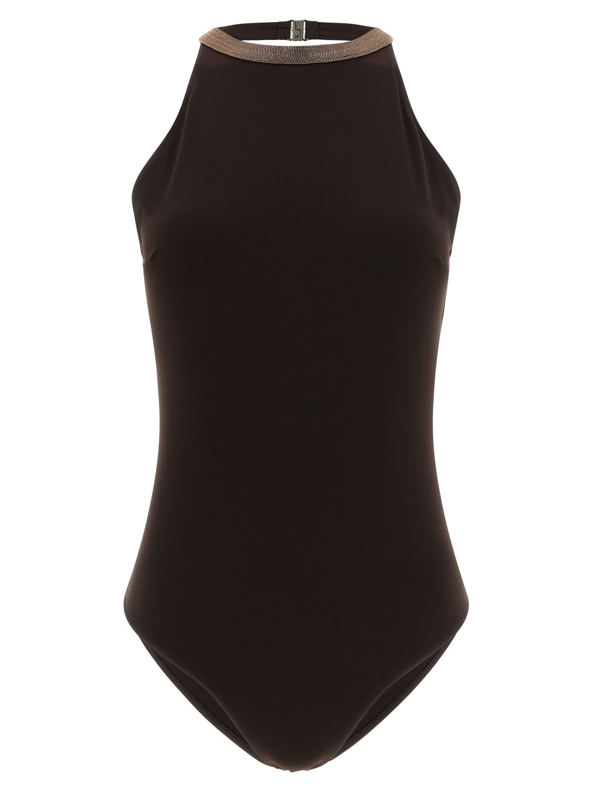 Brunello Cucinelli Brauner Einteiler aus Polyamid