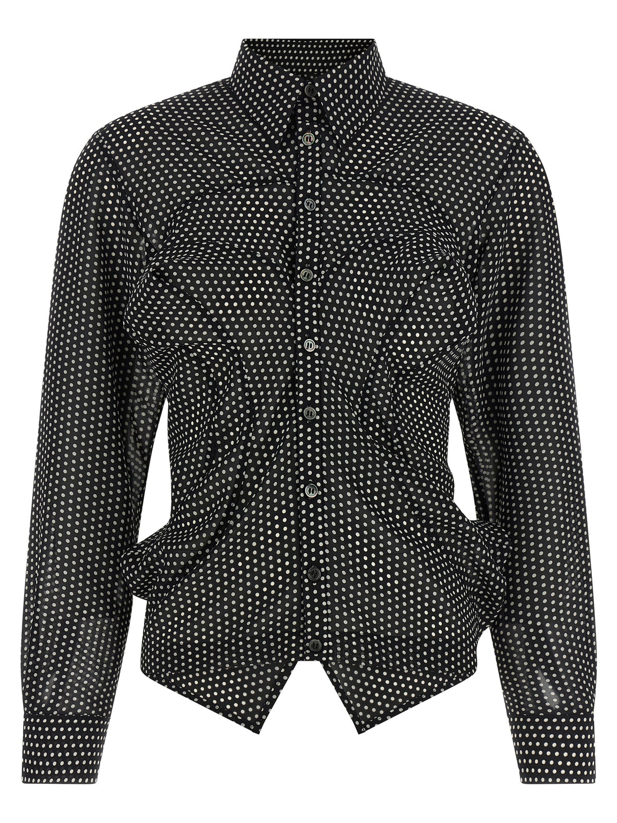 Junya Watanabe Grüne Polyester-Bluse