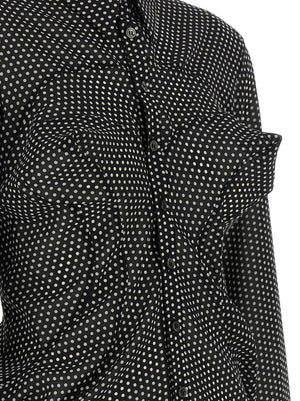 Junya Watanabe Grüne Polyester-Bluse