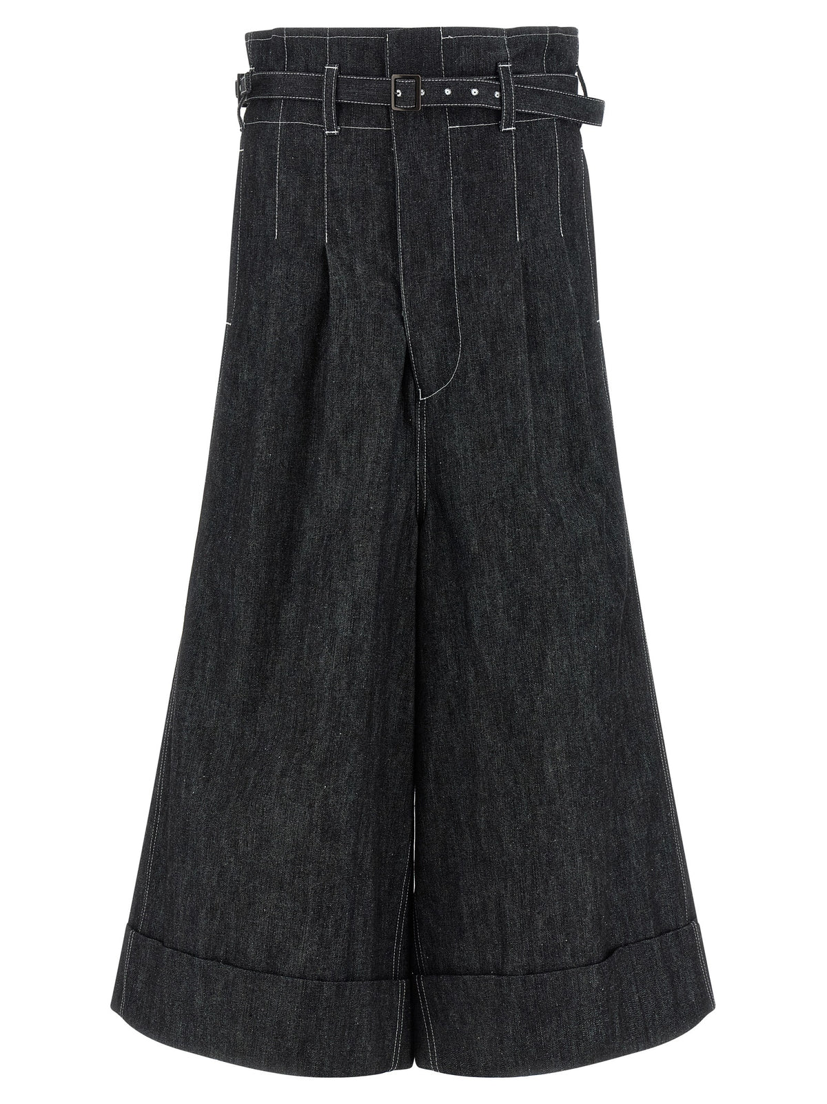 Junya Watanabe Schwarze Baumwoll-Bermudashorts