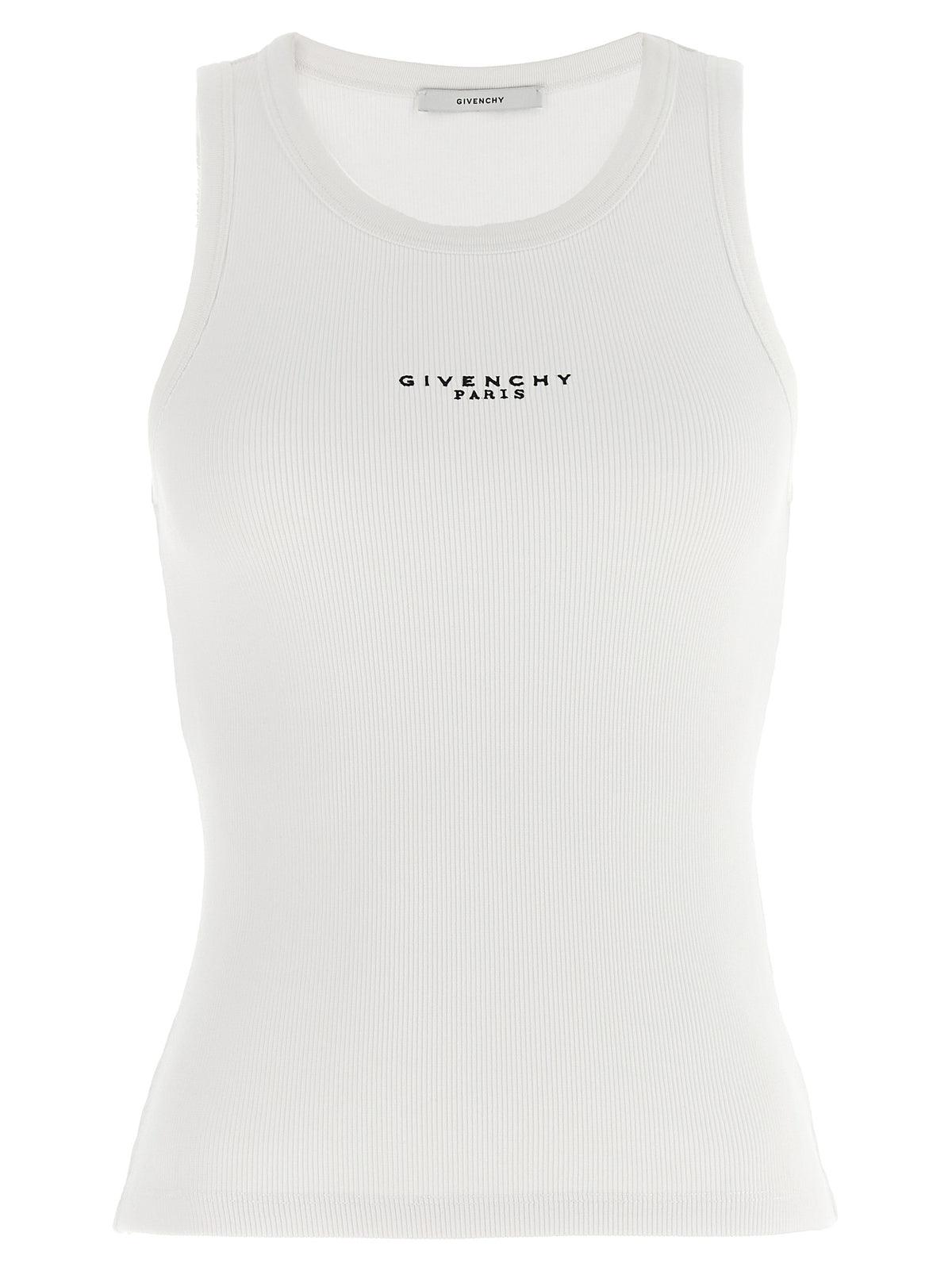 Givenchy Weißes ärmelloses Baumwoll-T-Shirt