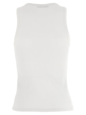 Givenchy Weißes ärmelloses Baumwoll-T-Shirt