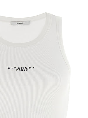Givenchy Weißes ärmelloses Baumwoll-T-Shirt