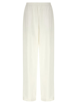 Max Mara Weiße Leinen-Freizeithose