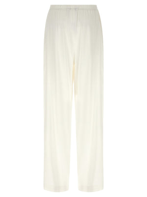 Max Mara Weiße Leinen-Freizeithose