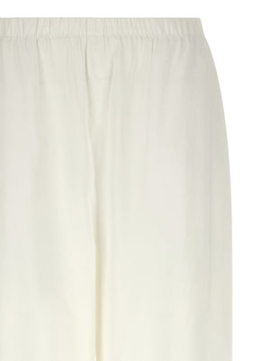 Max Mara Weiße Leinen-Freizeithose
