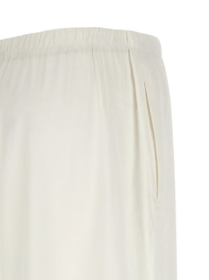 Max Mara Weiße Leinen-Freizeithose