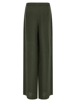 Max Mara Zweifarbige Leinen-Freizeithose