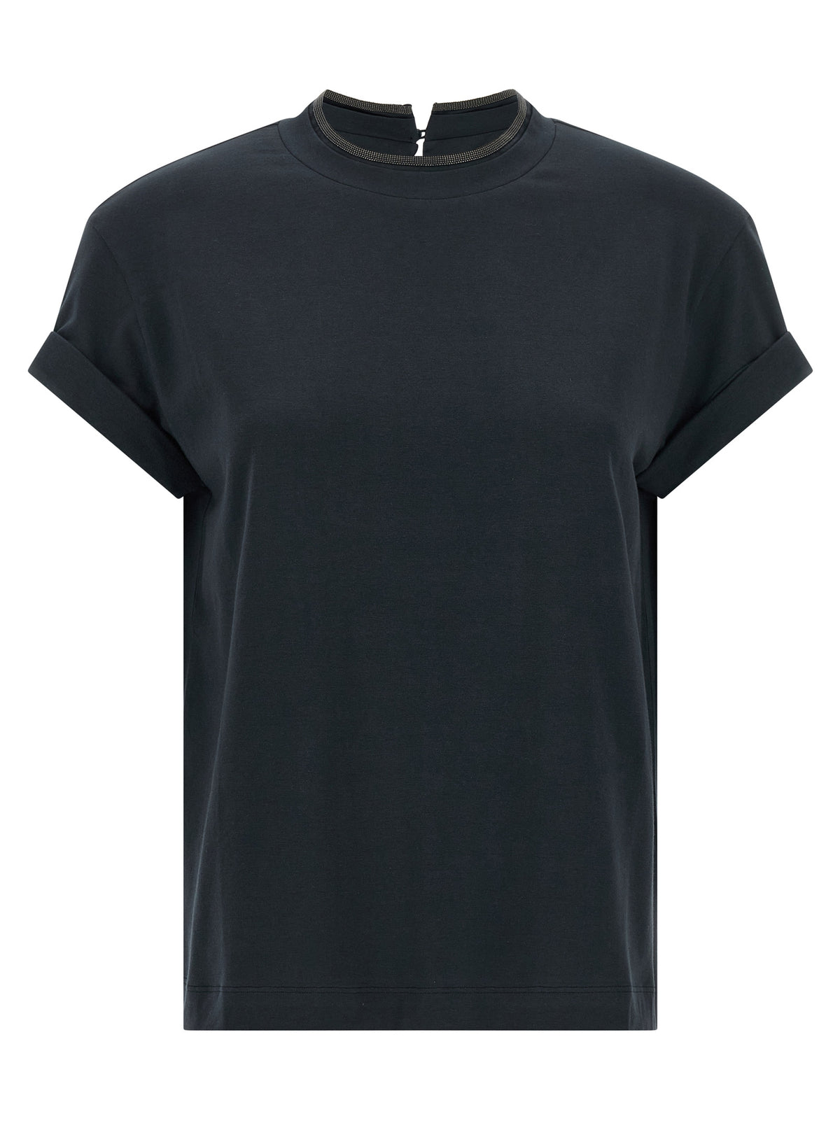 Brunello Cucinelli Blaues Baumwoll-T-Shirt