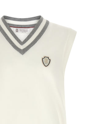 Brunello Cucinelli Weißes Baumwoll-Sweatshirt