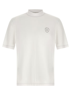 Brunello Cucinelli T-Shirt aus weißem Polyamid