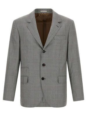 Brunello Cucinelli Grauer Blazer aus reiner Schurwolle