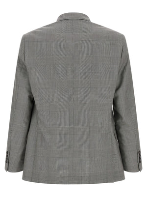 Brunello Cucinelli Grauer Blazer aus reiner Schurwolle