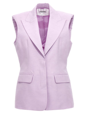 OMBRA MILANO Lila Baumwollblazer